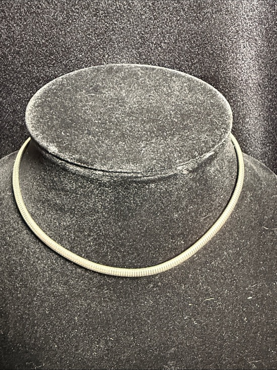 Coro Jewelry - Vintage Coro Silver Herringbone Choker Necklace